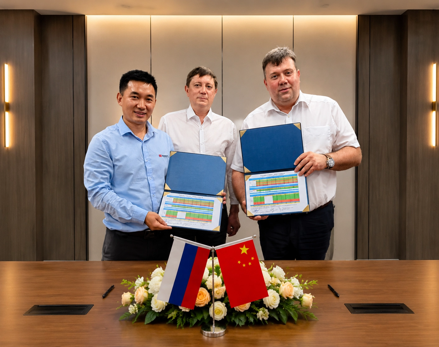 Russian customer meeting CHINA ISUZU commercial vehicle specialists